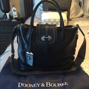 Navy Blue Genuine Leather Dooney & Bourke Handbag